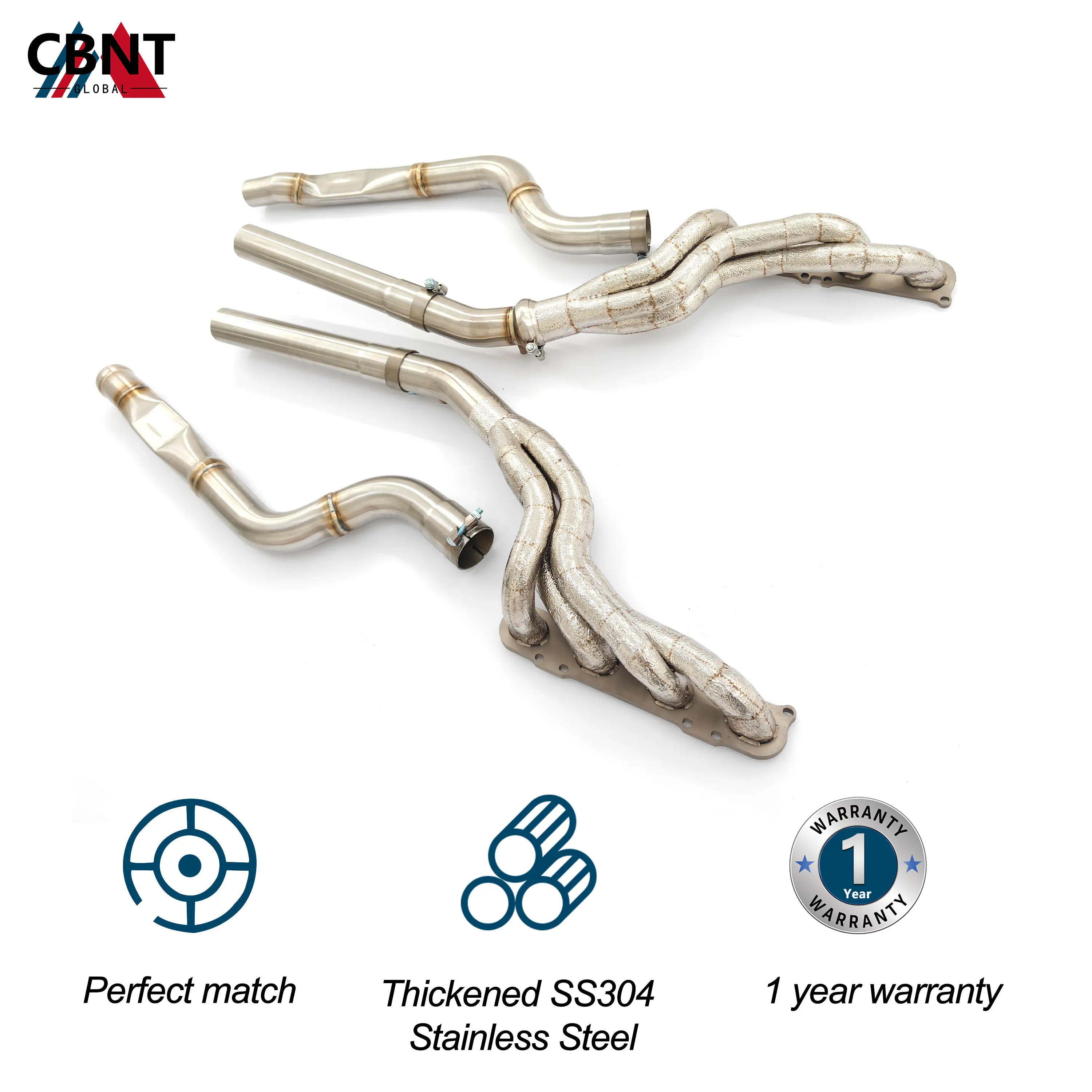 CBNT Upgrade Manifold for Mercedes-Benz C63 W204 AMG 6.2L Free Flow Exhaust Headers High Quality SS304 Exhaust Systems