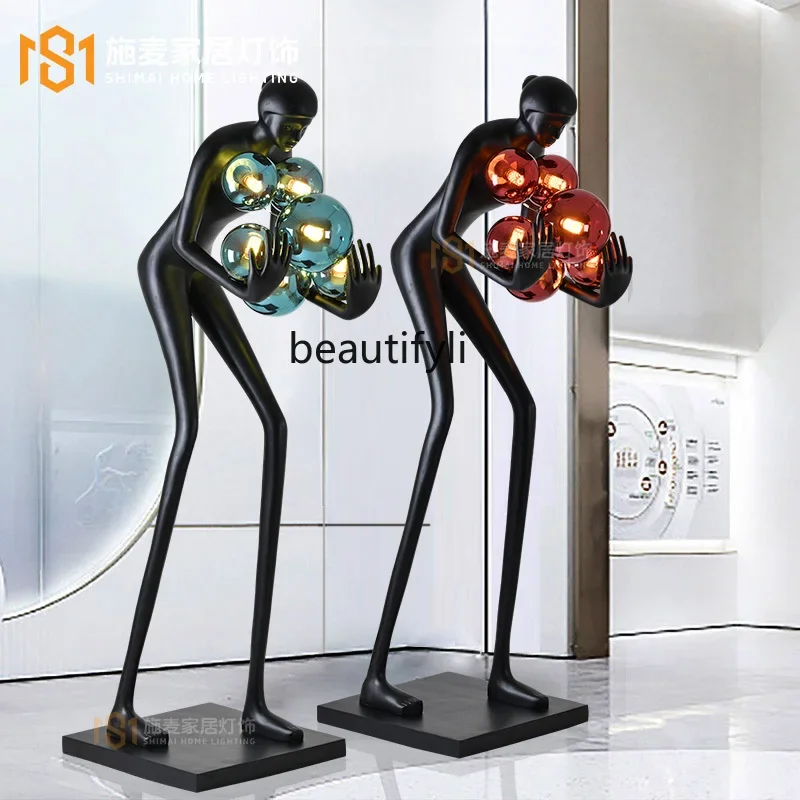 

A55Humanoid art sculpture floor lamp, light luxury design sense of modern creativity, exhibition hall decoration ornament