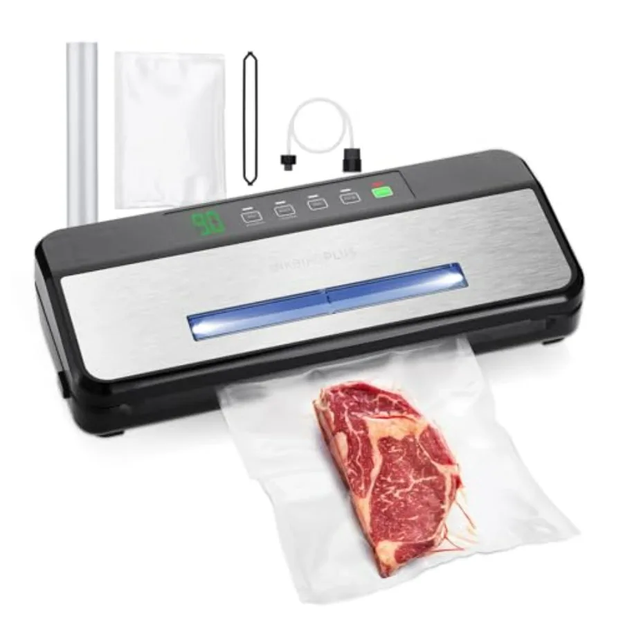 آلة ختم الطعام بالفراغ مع مؤقت تنازلي ومساعد بصري لحفظ الطعام الفعال OneTouch 5 أوضاع بما في ذلك