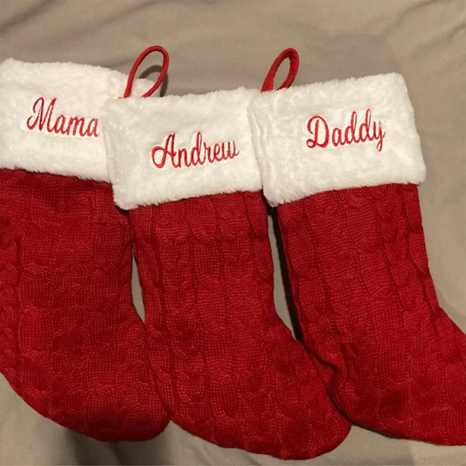 Christmas New Embroidered Socks Santa Claus Snowman Xmas Stockings New Year Home Christmas Tree Fireplace Decoration Gift Socks - Image 3