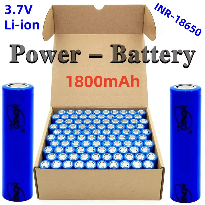 Oryginalna bateria litowa 18650, 1800 mAh, 3,7 V, akumulator litowo-jonowy klasy A, przeznaczona do latarki, e-papierosów i power banków.