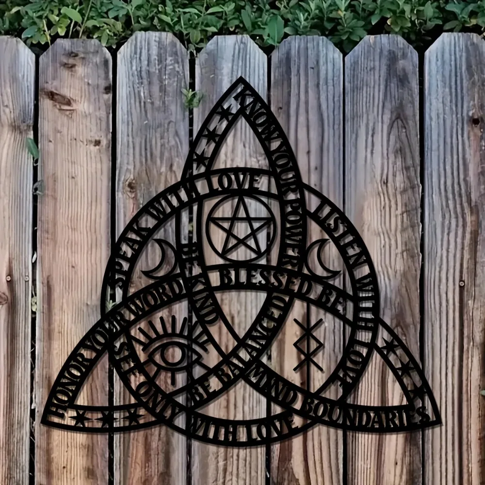 CIFBUY Iron Wall Art Celtic Knot Design Metal Hanging Decor Modern Indoor Outdoor Home Decor Unique Irish Style