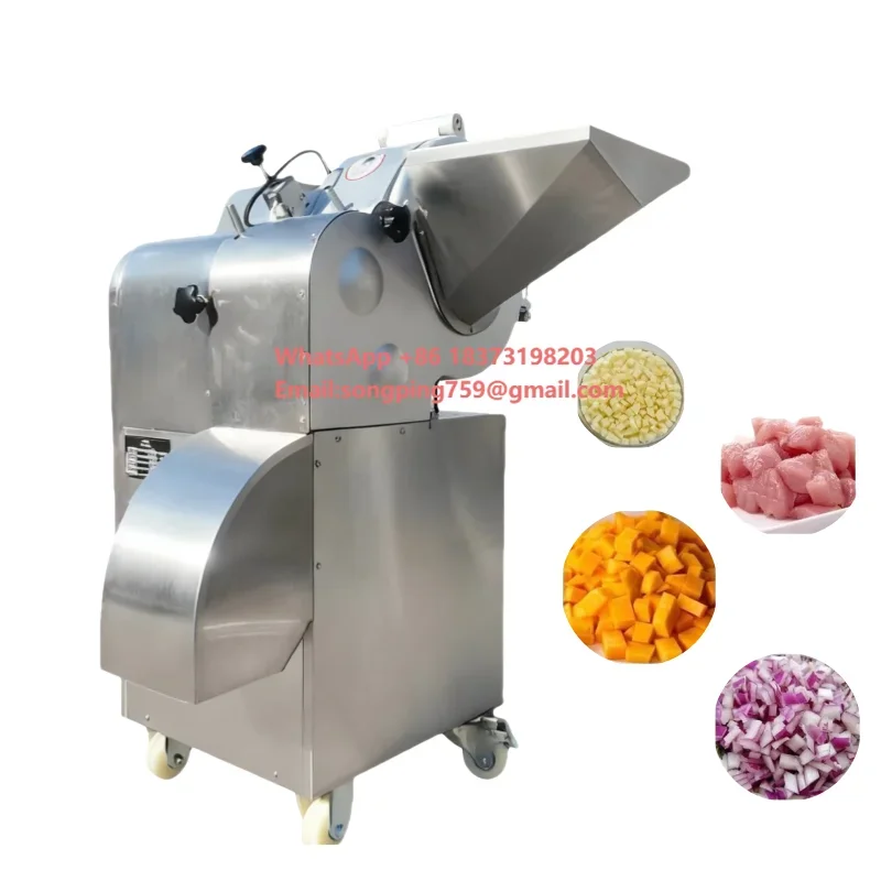 

Industrial Electric Automatic Dicer Cutting Machine Vegetable Fruit Ginger Potato Carrot Dicing Slicing Cube Cutting Machine