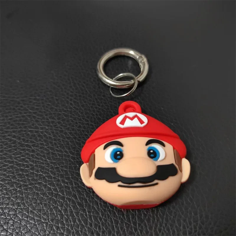 Super Mario Cartoon Silicone Cover for Airtag Anti Lost Portable Keychain Protective Accessories Locator Tracker Case for Kids