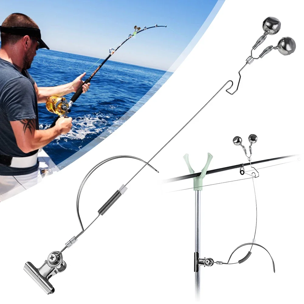 Fishing Rod Bite Bait Alarm Stainless Steel Night Fishing Alarm Bells Carp Tackle Anti-corrosion Anti-rust Fishing Accessories