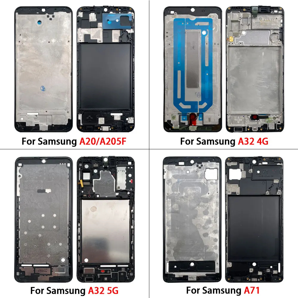 Housing LCD Frame For Samsung A02S A20 A71 A03 Core A32 4G 5G Front Housing Middle Faceplate