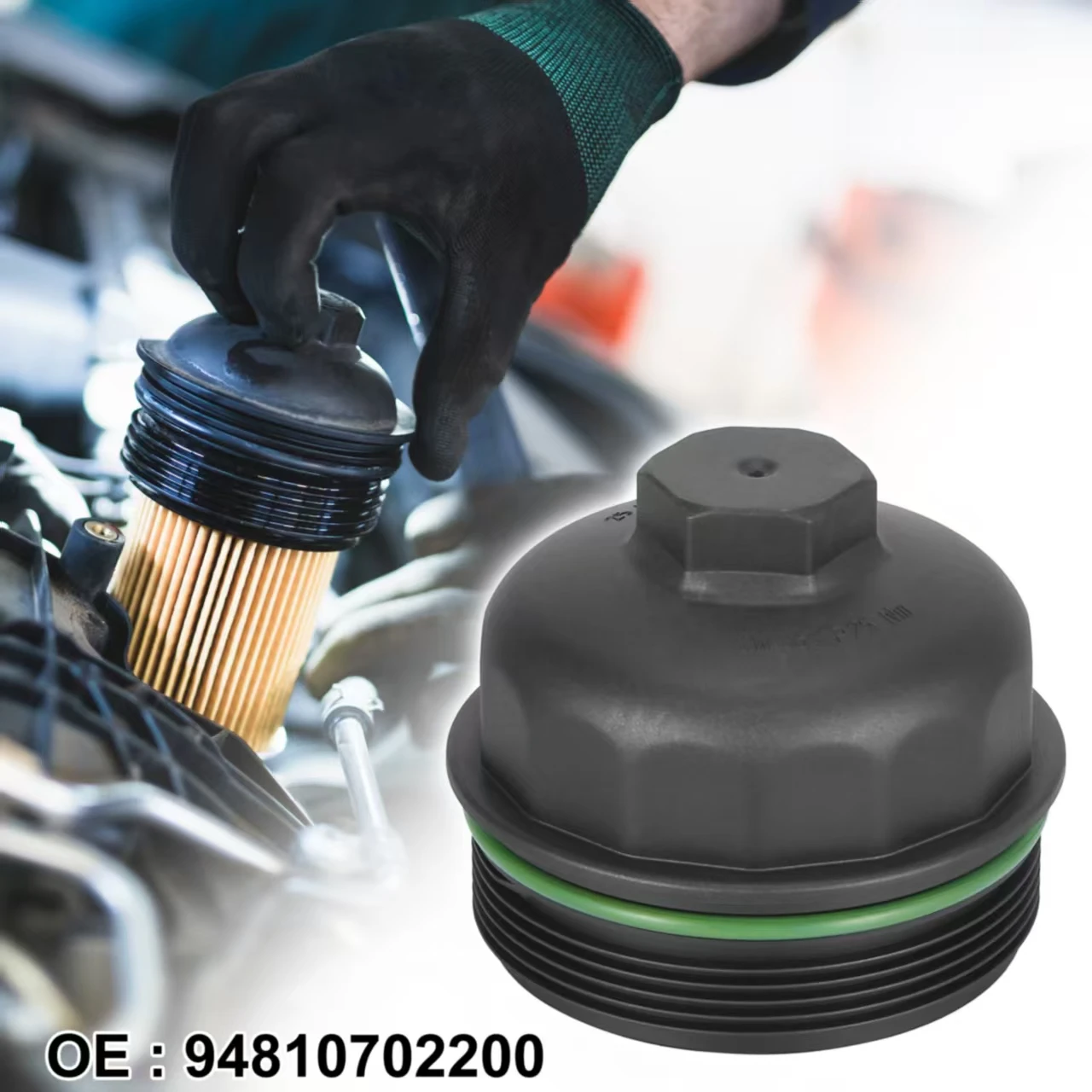 

Car Oil Filter Cap Assembly Housing for Porsche Cayenne 957 958 2007-2010 Panamera 94810702200