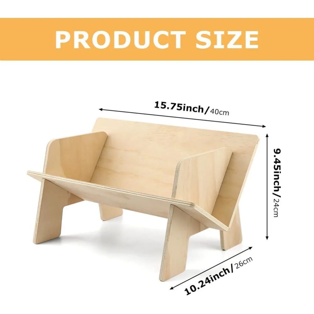 Wooden Tabletop Bookshelf, Tabletop Mini Bookcase Desk Storage Magazine Holder CD Rack, Desk Book Organizer in Living Room Offic