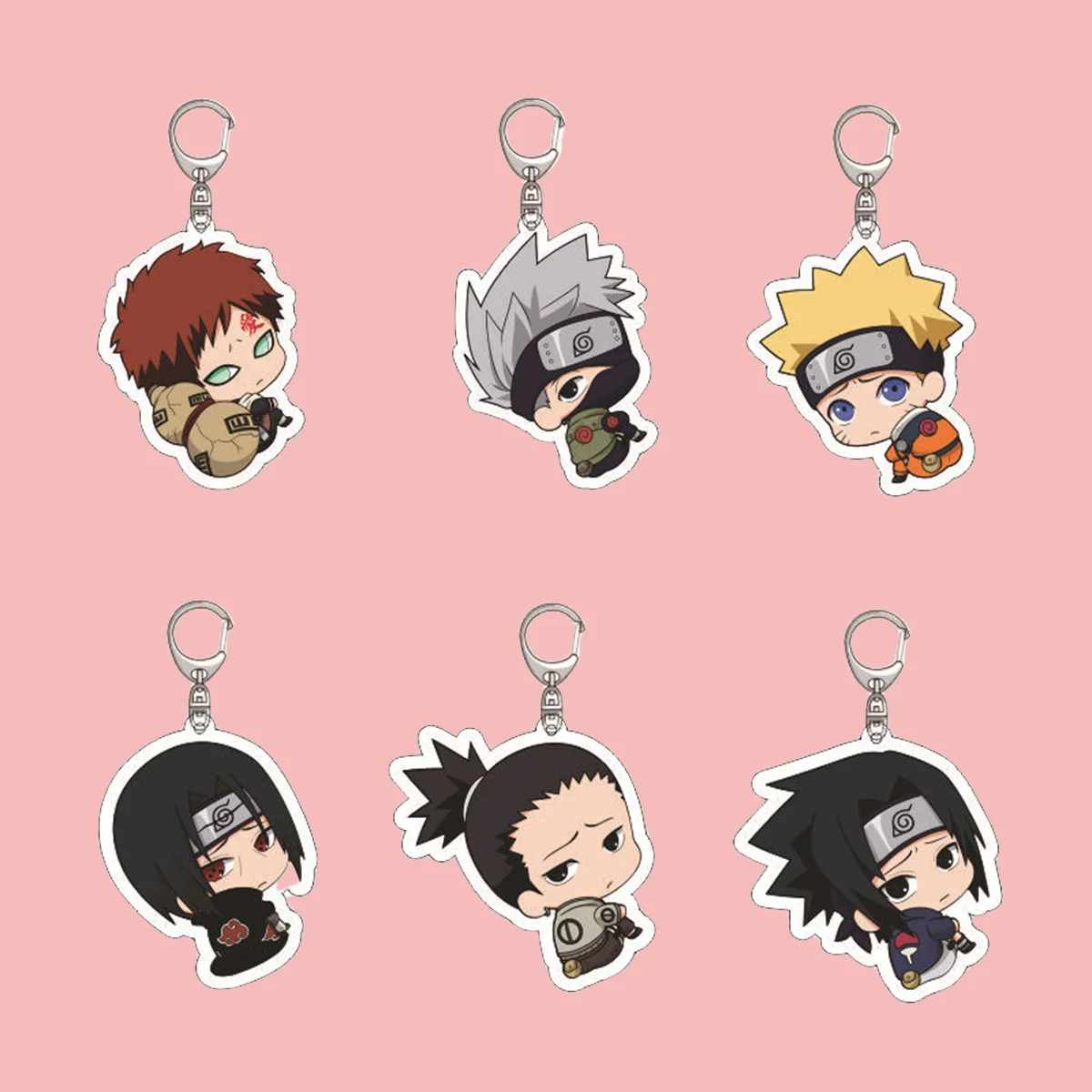 Anime Acrylic Keychain- Sasuke Kakashi Cartoon Character Pendant, Suitable for Bags and Keys,cosplay gifts Perfect Gift for Fans