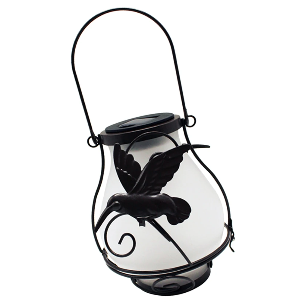 

Retro Flame Lamp Solar Lantern Outdoor Garden Lights Flickering Decorative Yard Solar Nickel Metal Glass Shade