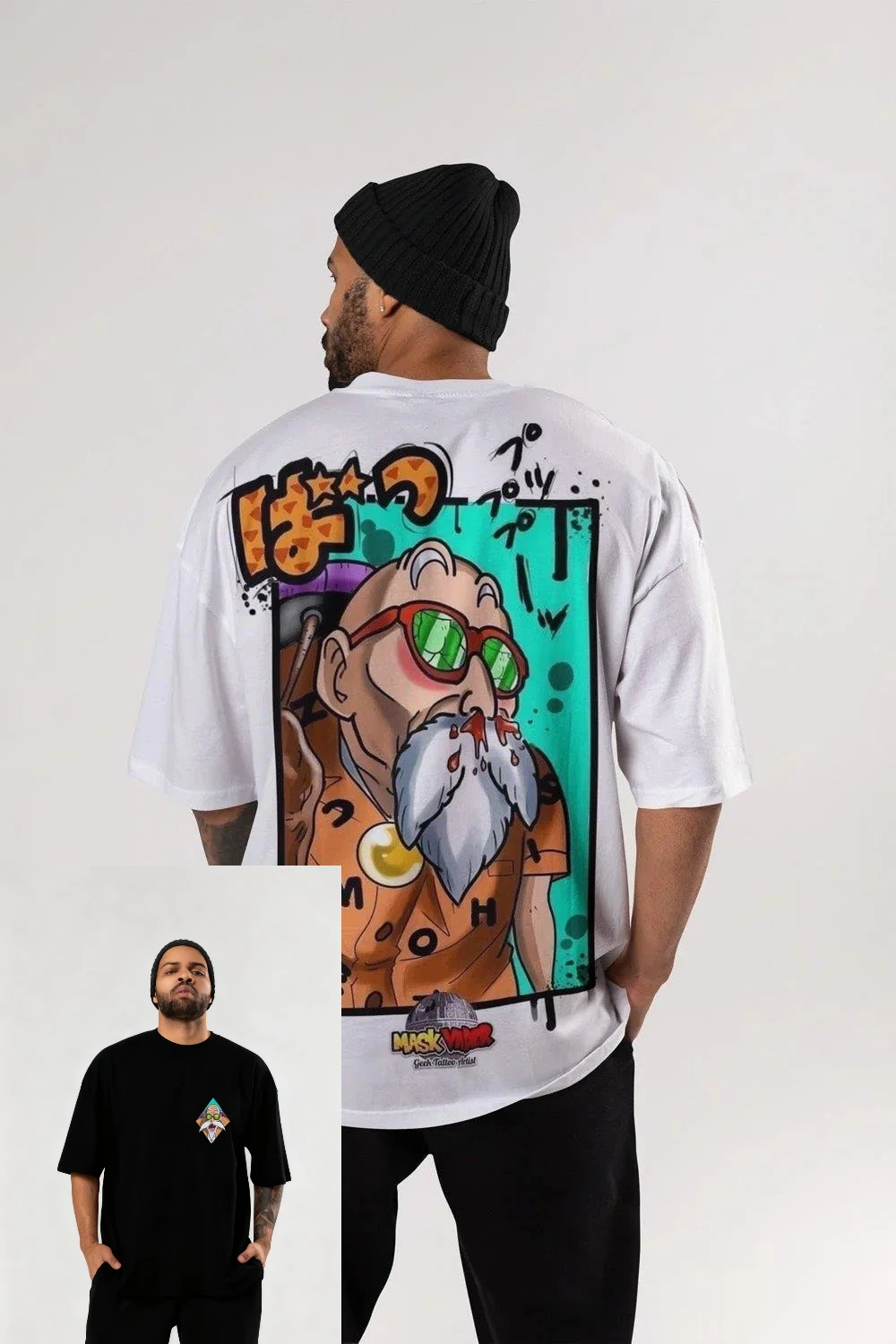 Oversized vintage dragon ball masculino e feminino 2026 novo anime dupla face impressa família americana camiseta de manga curta