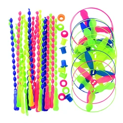 10-50pcs Flying Disc Toys Twisty Saucers Helicopter Kids Birthday Party Favors Guest Gift School Prizes Wedding Party Supplies