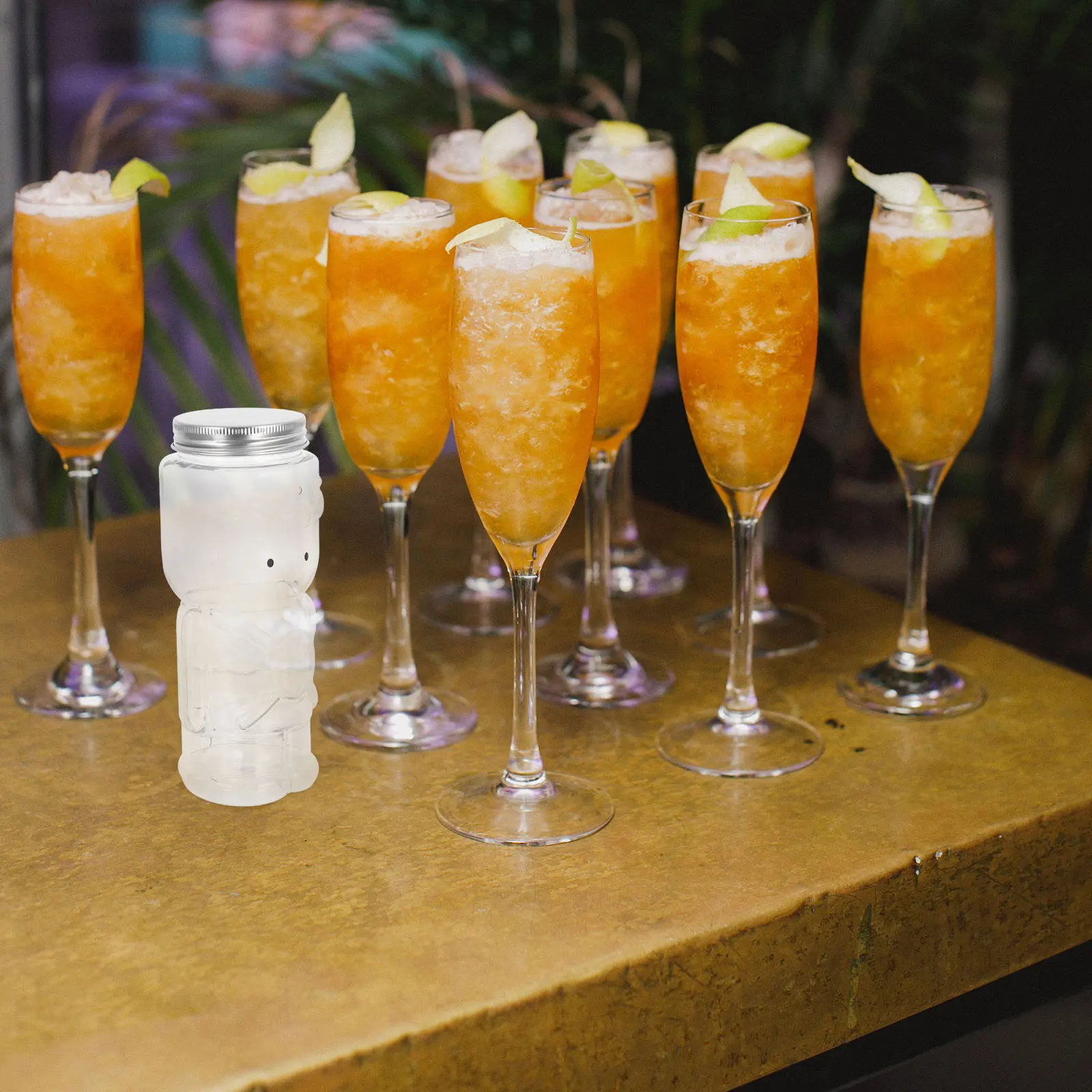 

10 шт., рождественские прозрачные бутылки для напитков «Щелкунчик», 350 мл, прозрачный контейнер для конфет, контейнер для хранения молока, праздничная бутылка для напитков