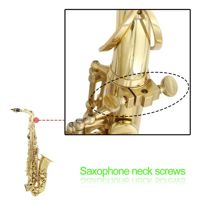 Copper Gold Sax Neck Tightening Screw Universal Saxophone Replacement Hardware Woodwind Wind Instrument Maintenance Part