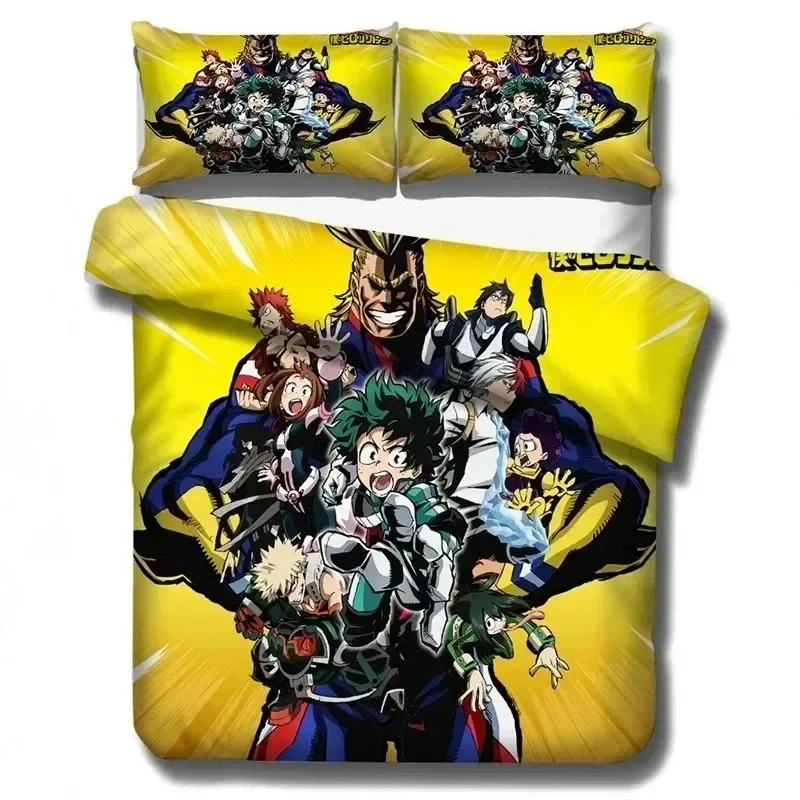 New My Hero Academia Bedding Set 3D Printed Suitable for Bedroom Duvet Cover Set With Pillowcases Kids Home Textile
