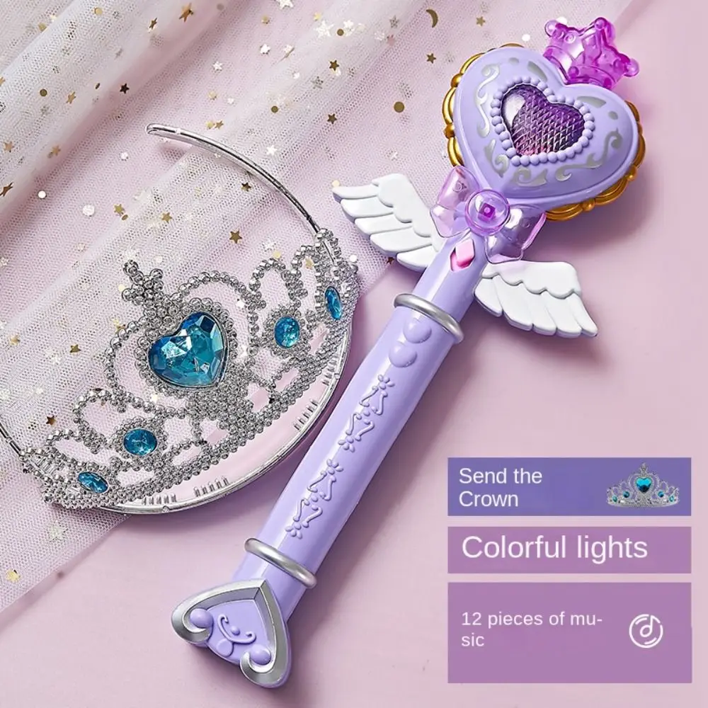 Luminous Cartoon Flashing Glow Stick Music Sound Flashing Glow Stick Colorful Cute Wand Fairy Cartoon Anime Toys Halloween Toys