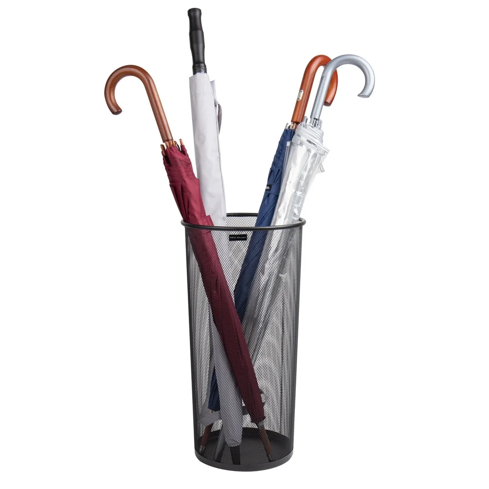 Multifunctional Metal Mesh Umbrella Stand Organizer Quick-Drying Storage Solution Umbrellas Canes Walking Sticks Wrapping Paper
