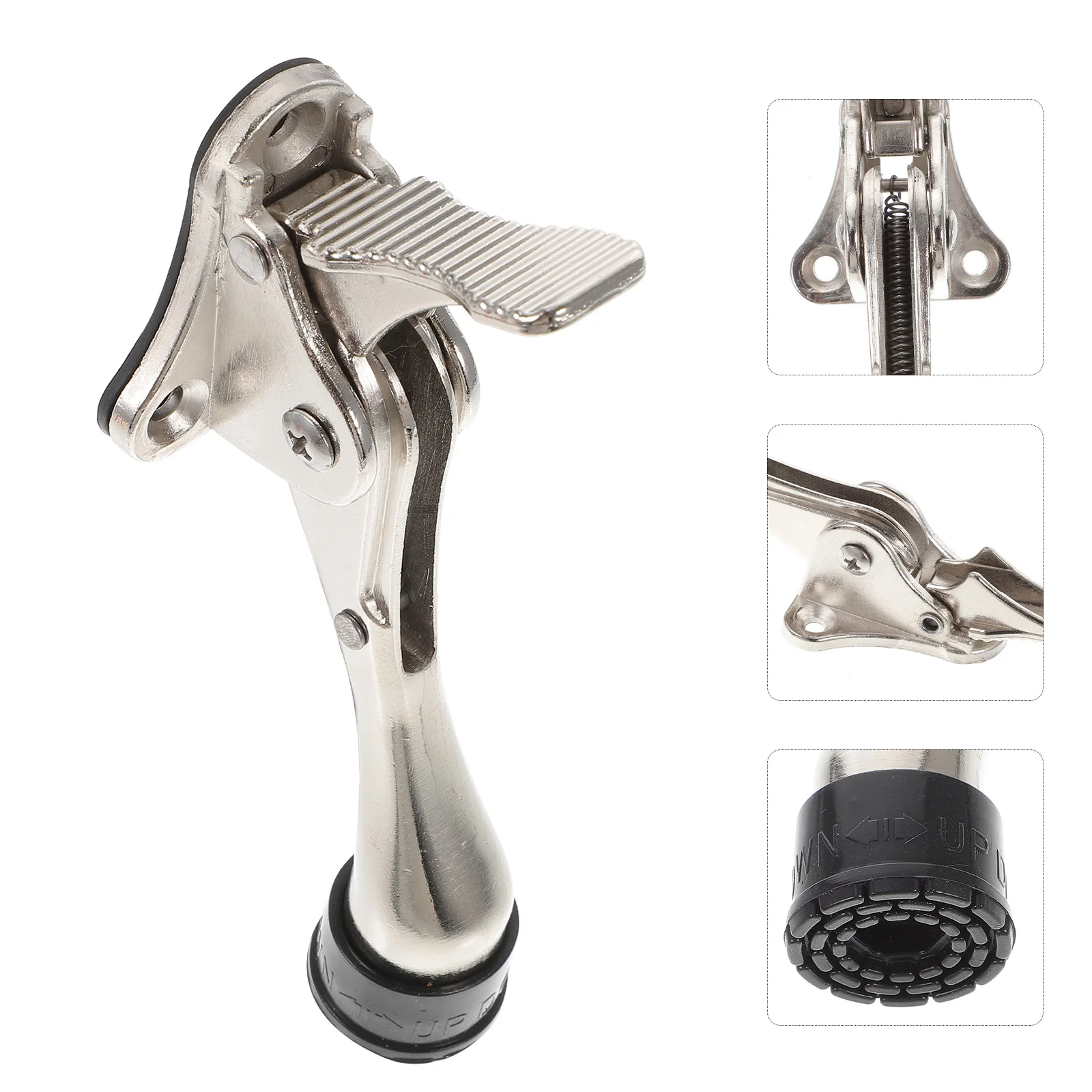 Door Top Kick Stopper Heavy Duty Stops for Bottom of Flooring Invisible Stoppers Zinc Alloy Security Child Locks