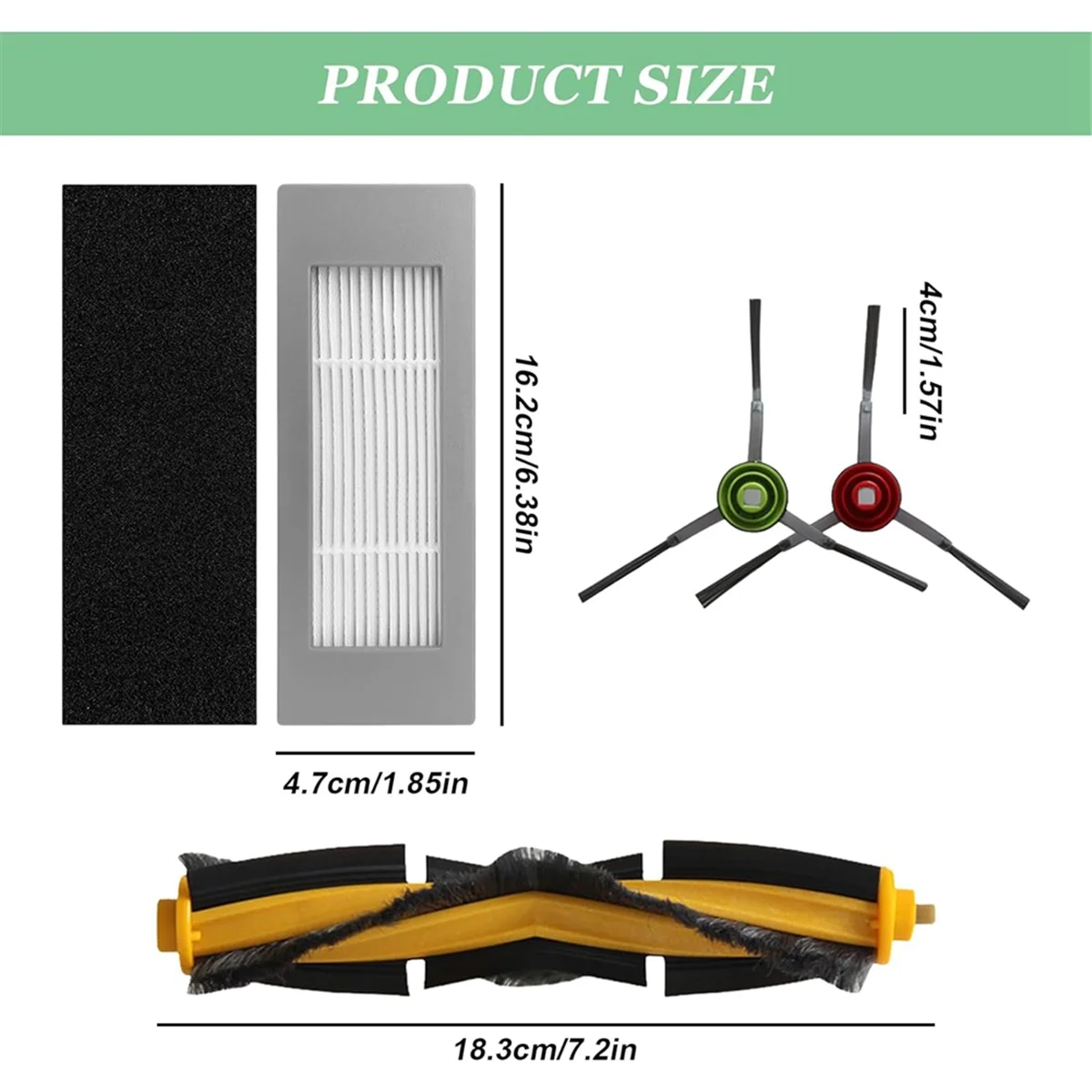 مجموعة قطع غيار لقطع الغيار ، فرش رئيسية ، ملحقات لـ ECOVACS DEEBOT T8 N8 Ozmo