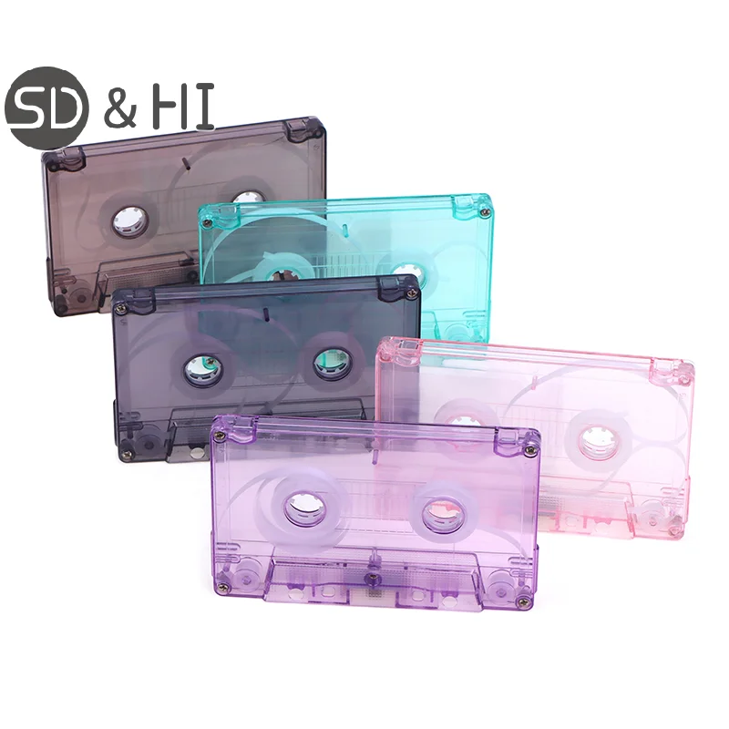 1Pc New Color Blank Tape Case Audio Recording Cassette Tape Shell Empty Reel To Reel Cassette(No Inner Core And Outer Box)