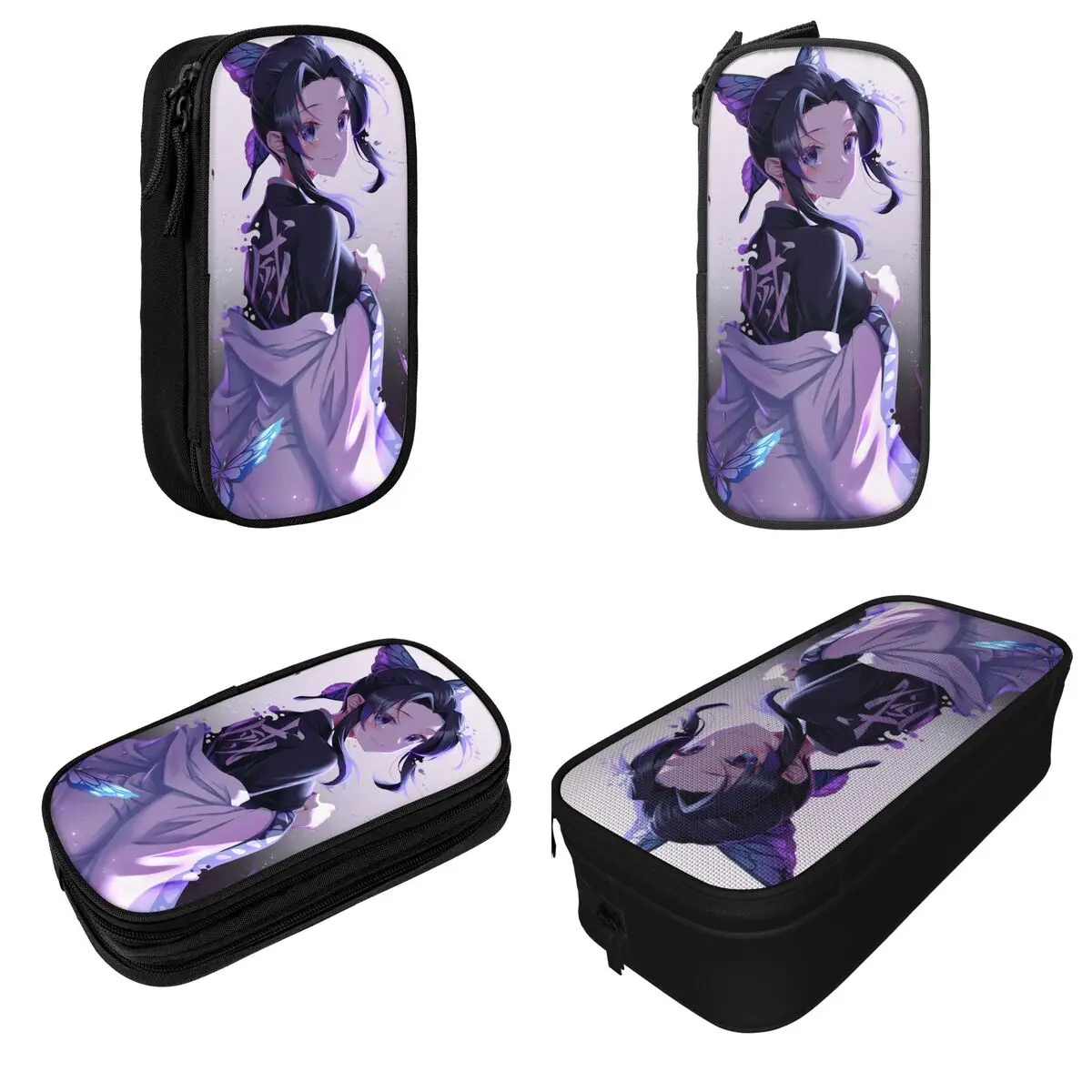 Shinobu Kochou Demon Slayer Pencil Case Cute Kimetsu No Yaiba Devil\'s Blade Anime Pen Bag Student Students School Pencil Pouch