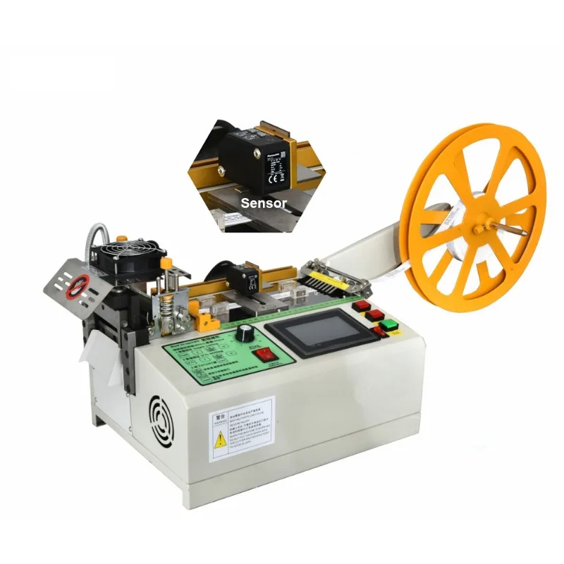 [Le più vendute] Tagliatrice automatica a caldo freddo del nastro dell'etichetta del nastro del tessuto del miglior prezzo