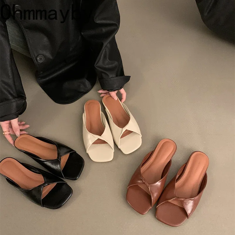 2024 Designer Summer Women Slipper Fashion Comfort Ladies Open Toe Flats Slides Casual Beach Dress Sandal Shoes