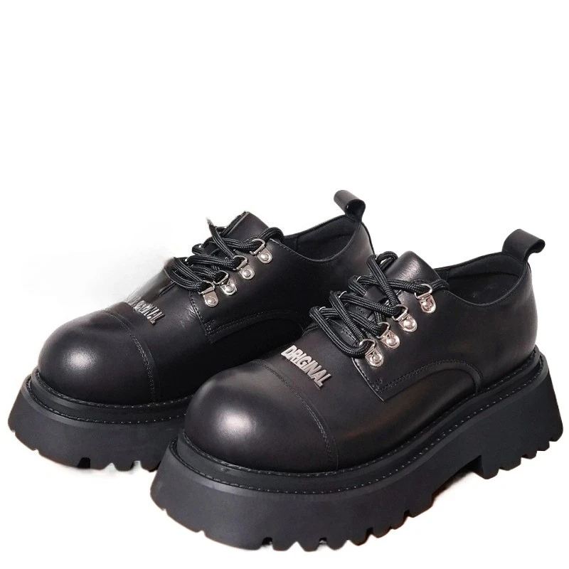 

Английские туфли дерби оригинального дизайна, мужские модельные туфли, туфли из натуральной кожи, увеличивающие рост, свадебные банкетные туфли из воловьей кожи