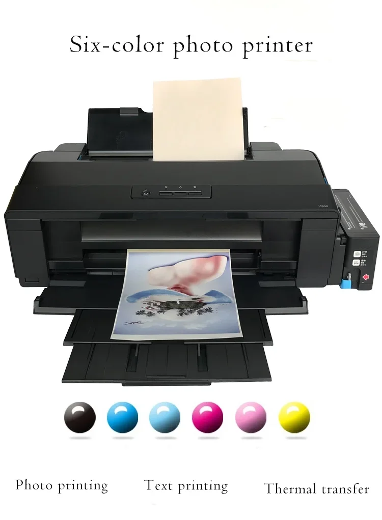 Venda quente sublimação seis cores de pigmento impressora jato de tinta contínua em vendas modelo a3 impressora jato de tinta desktop para epson l1800