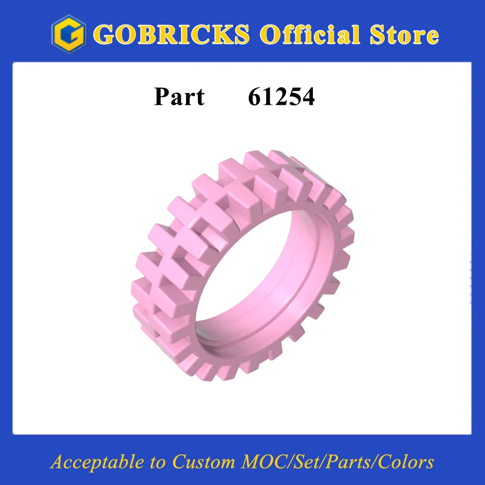 Gobricks 1 Pcs MOC 24 x 7mm Tire Compatible With 61254 Model Building Blocks Parts Children Educational Assembly Toys DIY Gifts