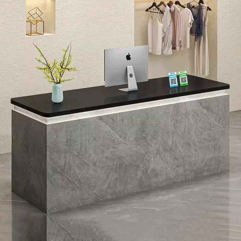 Decoração mesas de recepção design display luxo acessórios de mesa de recepção moderno bancone bar profissional móveis comerciais