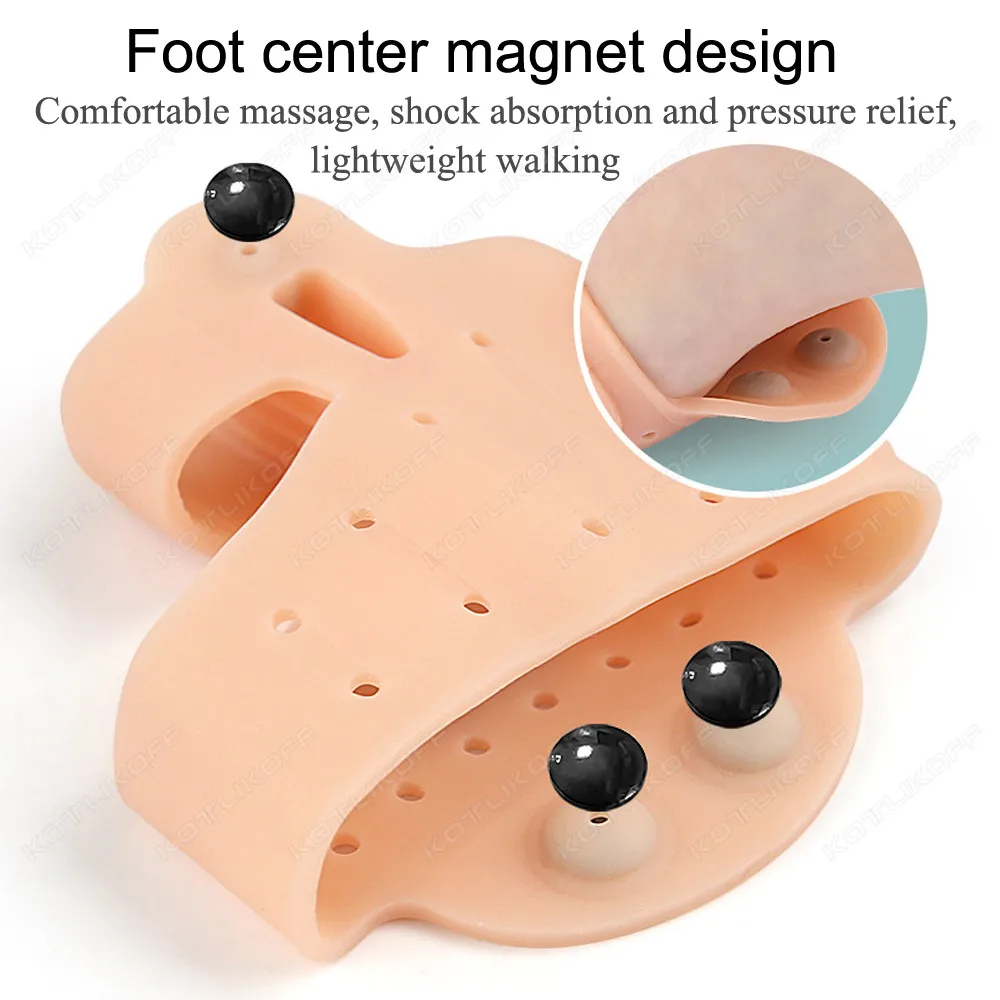 Teen Separator Voorvoet Pad Magnetische Therapie Hallux Valgus Corrector Bunion Orthesen Beschermer Overlappend Pijnverlichting Kussen