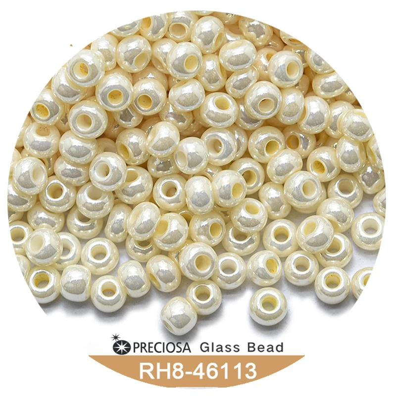 Czech Preciosa Rocailles Round Hole 8/0 Beads 3 Mm Pearl Shell 5g  Charms for Bracelet Making  Diy Beads Accessories