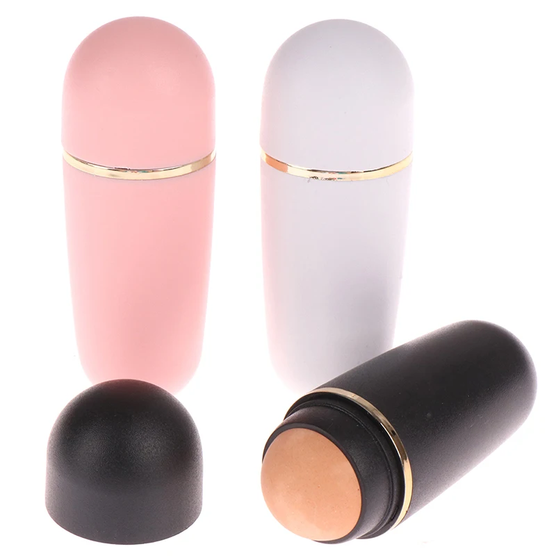 Face Oil Absorbing Roller Volcanic Stone Blemish Remover Face T-zone Oil Removing Rolling Stick Ball Summer Face Shiny Changing