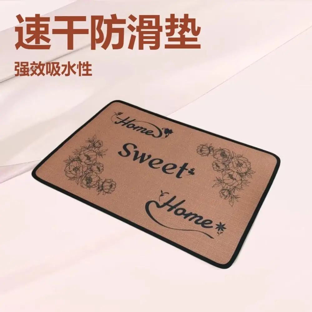 VIKAMA Handicap Toilet Dry Floor Towel Dispenser Bathroom Shower Door Anti-Slip Rug Entrance Hall Door Mat Home Decoration