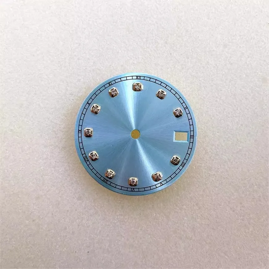 قرص شمس بحركات أوتوماتيكية مع الماس ، أبيض ، أرجواني ، ذهبي ، أخضر ، بدون قرص مضيء ، ياباني NH35NH36 ، Nh35 ،