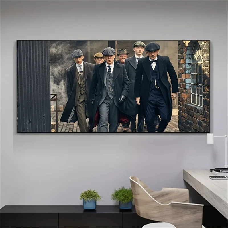 Vintage Art Deco Classic Movie Poster,Frameless Canvas Wall Art Print for Home Office,Living Room,Bedroom,Gangster Film Wall Art