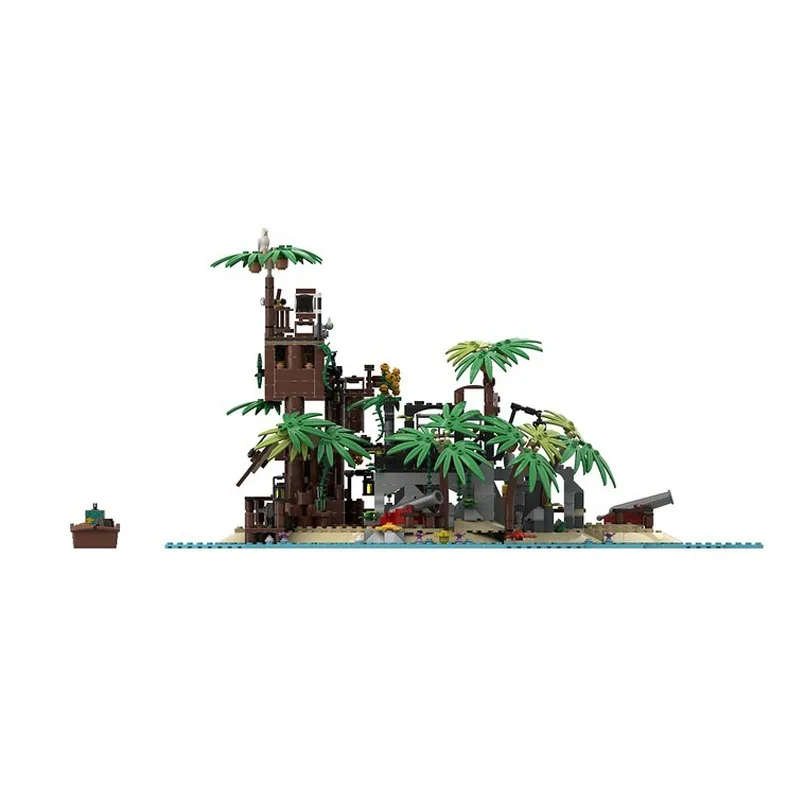 889 Uds. MOC Pirate Safehouse 2 modelo pirata bloques de construcción construcción montar Idea regalo de Navidad ladrillo juguetes para niños cumpleaños