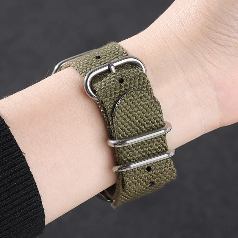 Cinturino per orologio in nylon 20mm 22mm per Seiko per cinturino da polso Omega per cinturino per orologio in cotone Rolex per accessori per bracciale sportivo militare