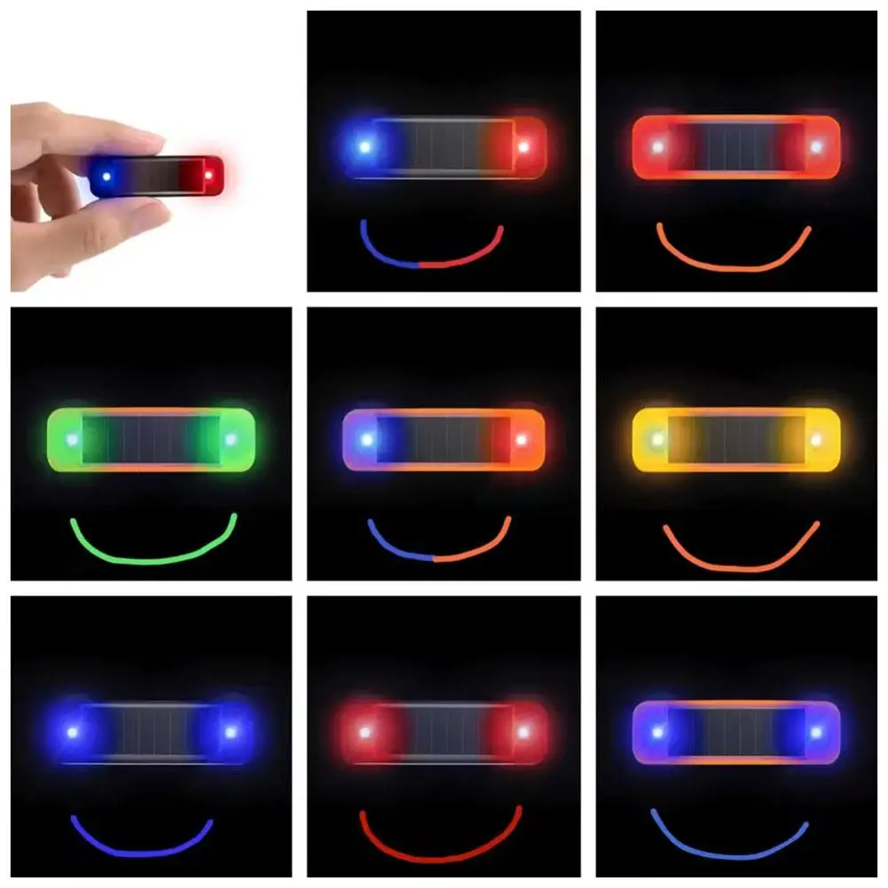 Solar Power Warning Light for Car Motorcycles LED Flashlight Indicator In-Night Caution Strobe Warning Light Flashing Alarm E9N9