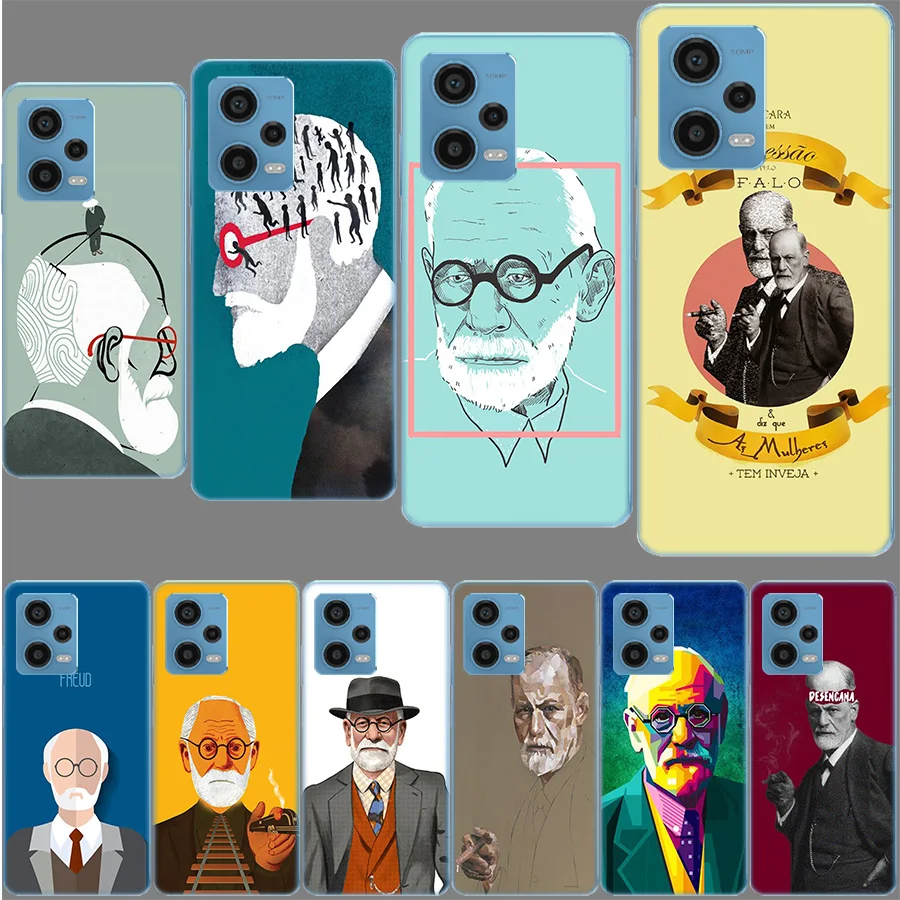 Sigmund Freud founder of psychoanalysis Funda For Redmi Note 13 Pro+ 5G Plus 12 12C 10 10C 10A 9 9T 9C 9A 8 8A 7 7A K70 K60 K40