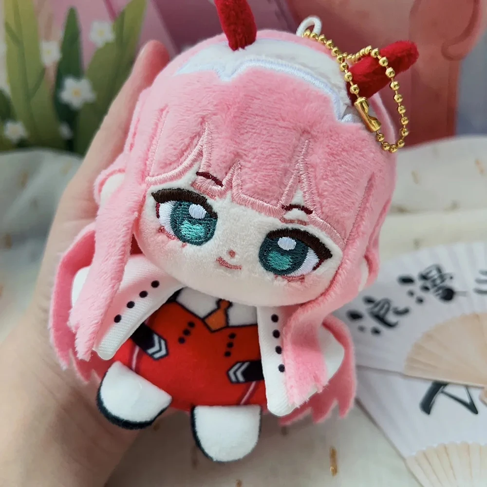 Anime DARLING In The FRANXX Zero Two Cosplay Keychain Cute Plush Cotton Doll Backpack Pendant Keyring Accessories - view 4