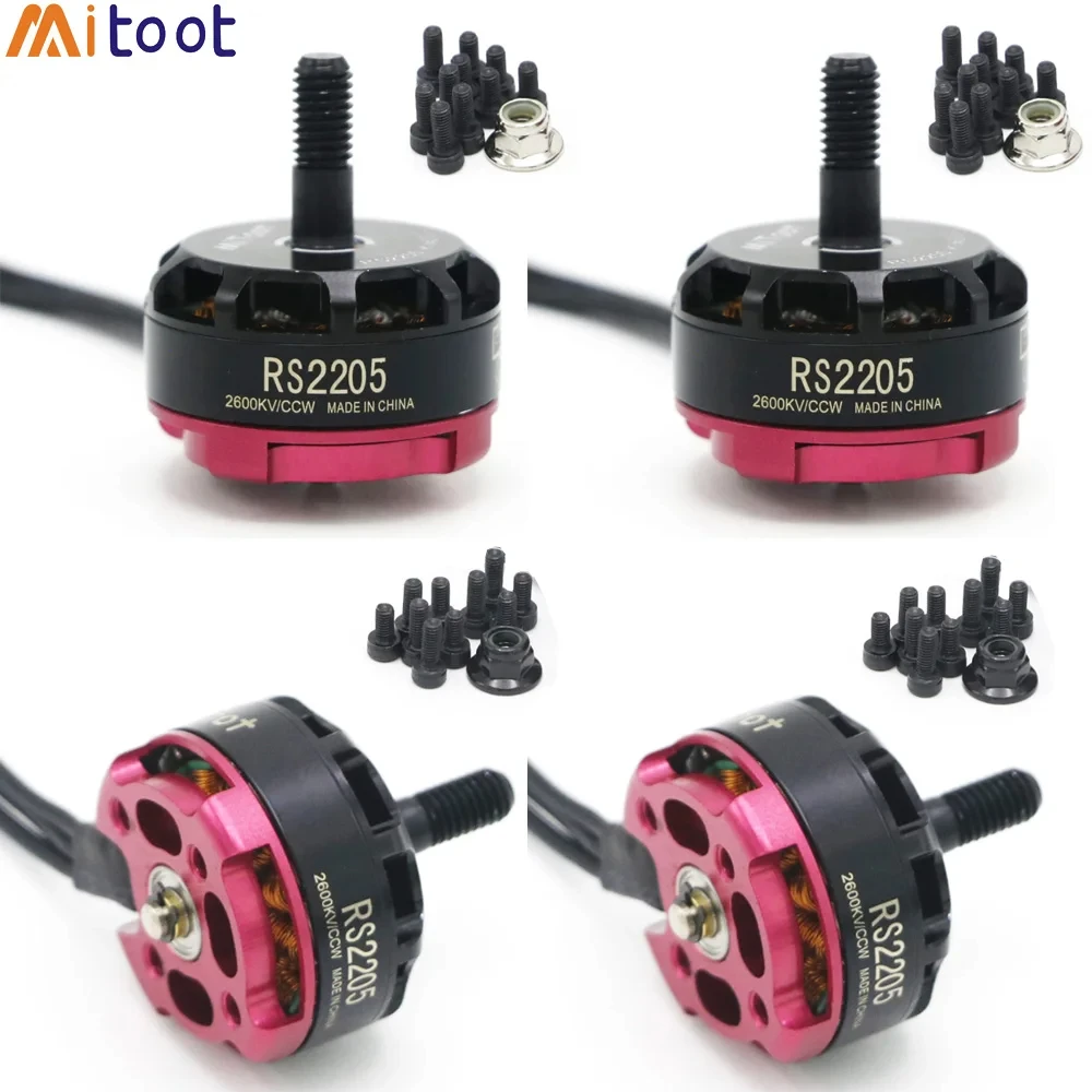 

1 / 2 / 4pcs Mitoot RS2205 2300KV 2600KV Brushless Motor CW CCW for Rc QAV200 210 250 FPV Quad Racing QAV R180 220 260