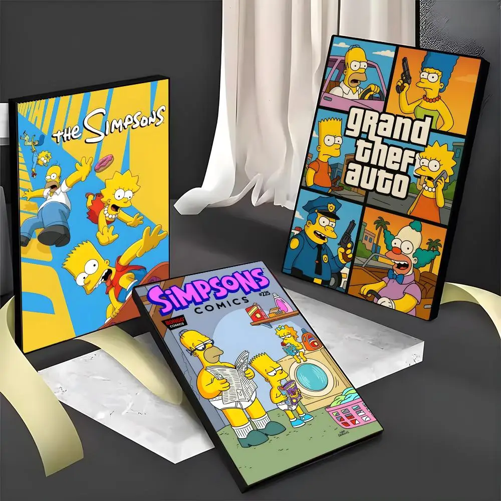 Póster de cómic de Los Simpson, póster artístico para PC, lienzo HD, papel de impresión estético avanzado AAA, arte de pared para sala de estar, decoración del hogar