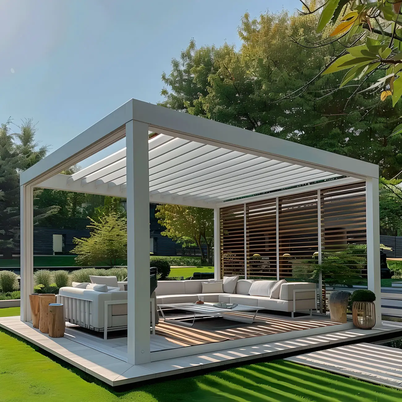 Household Rust Prevention Outdoor Aluminum Alloy Gazebo All Weather High End Pavilion Value for Money Exquisite Garden Pergola