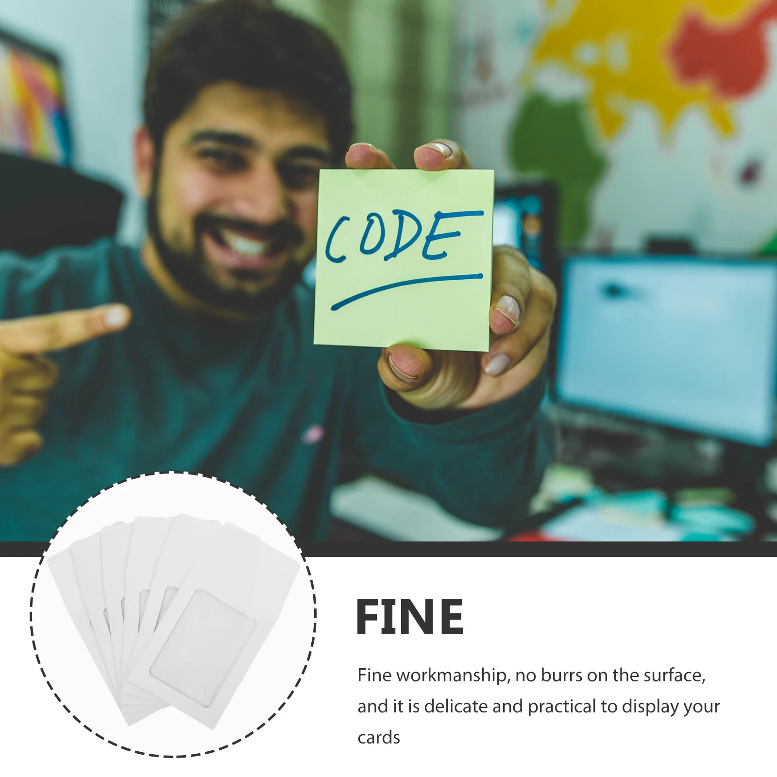 

20pcs Open Window Envelope Sleeves For Cards Displaying Covers Anti-Scratch Transparent Photo Holder Card Organizer Portable