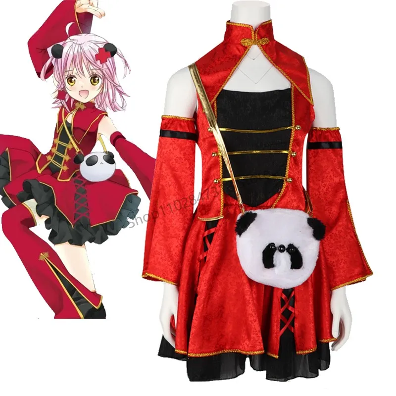 

Shugo Chara Hinamori Amu Cosplay Costume And Bag Chinese Style Women's Red Short Skirt Uniform Set Halloween Anime Clothing