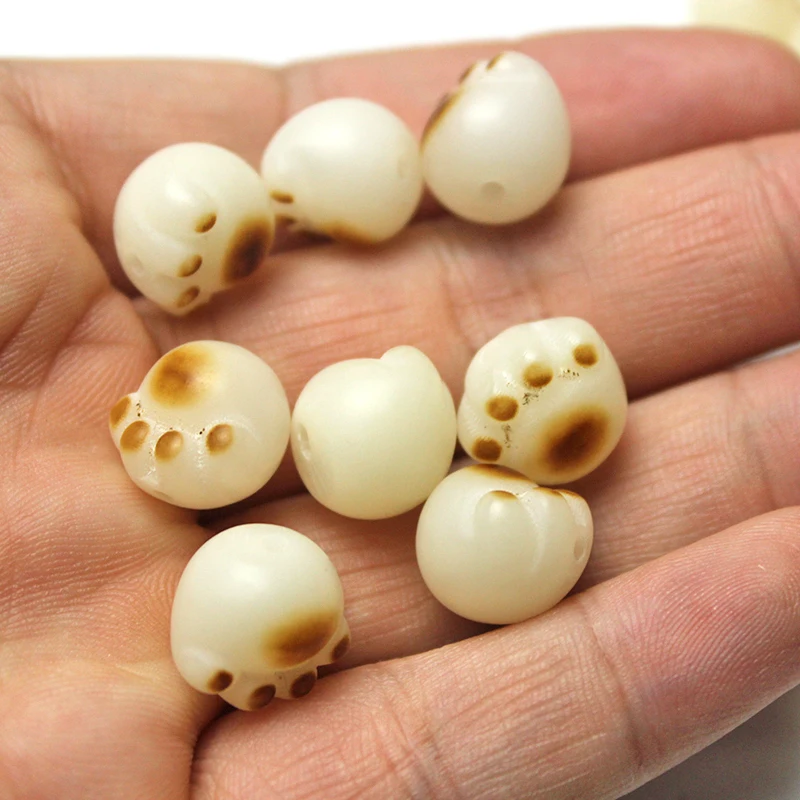 Natural Bodhi Root Carving Cat Claws White Loose Beads Bracelet Buddha Beads Bangles Prayer Women Men Wrist Jewelry