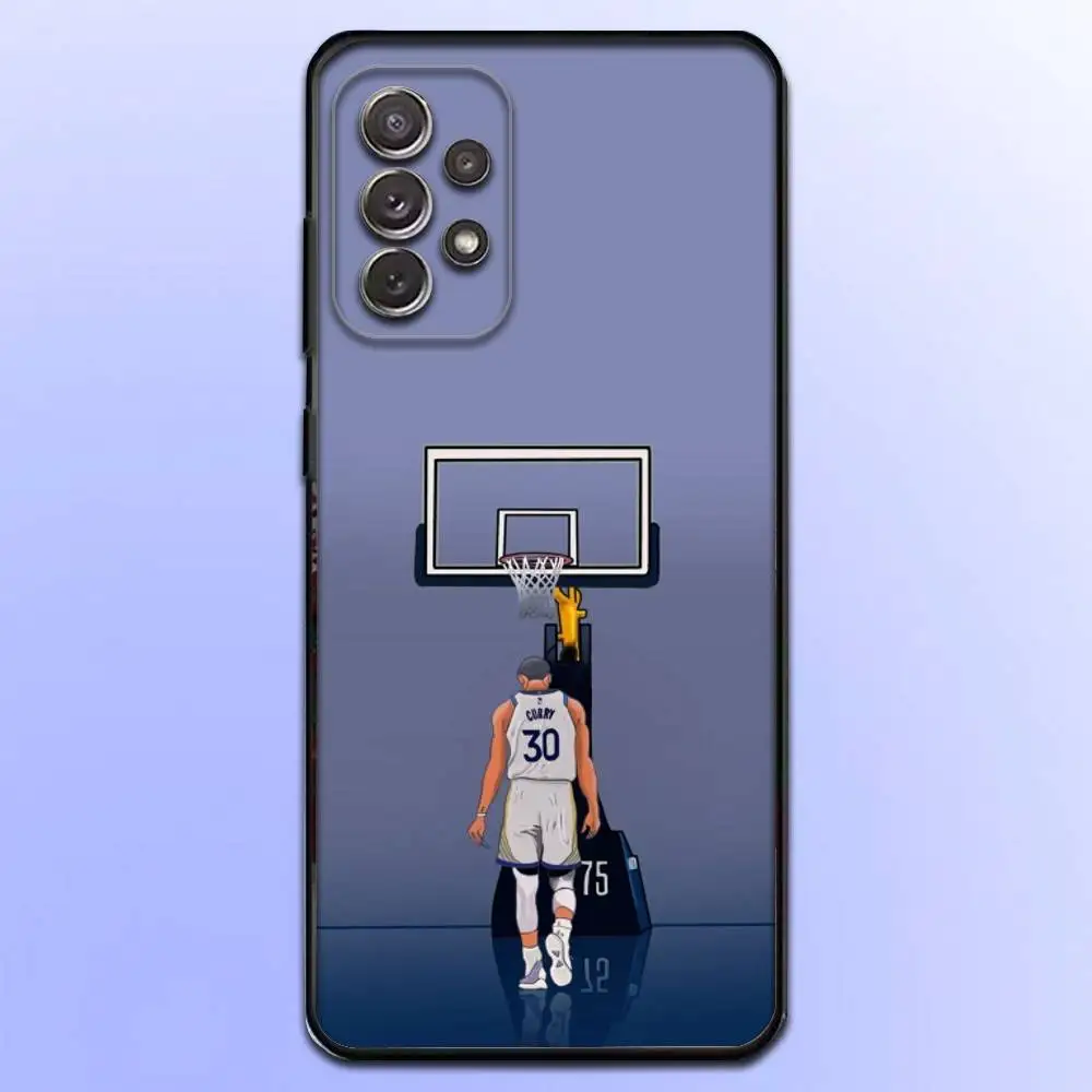 حافظة هاتف S-Stephen C-Curry لهاتف سامسونج S25، S24، S21، S22، S23، S30، Ultra، S20، Plus، Fe، Lite، Note، 10,9,5G غطاء أسود