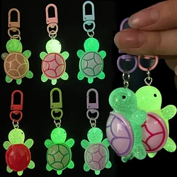 1-10pcs Animal Glow in-the-dark Color Turtle Keychain Cute Sweet Turtle Keyring Vintage Ins Bag Pendant Accessories Girlfriends